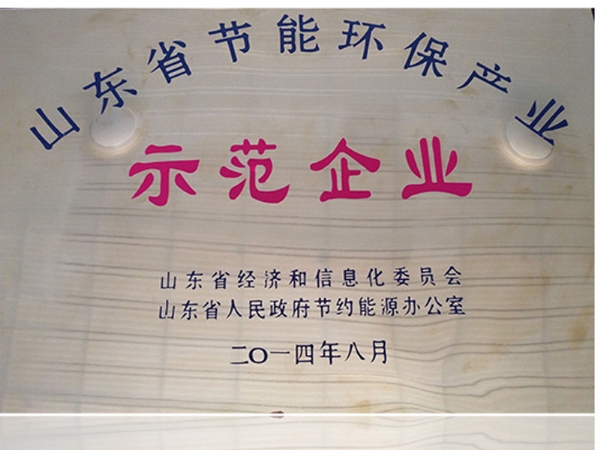 山東省節(jié)能環(huán)保產業(yè)示范企業(yè)